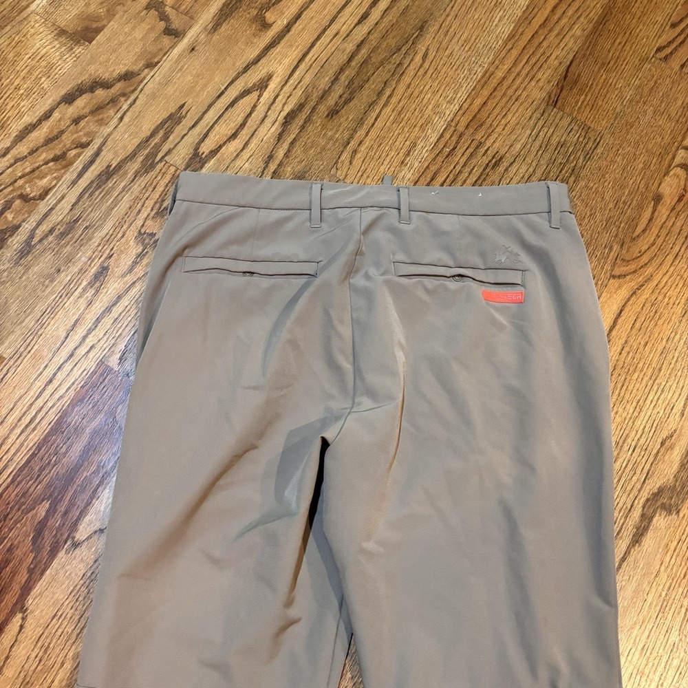 La Martina P-Tech Tech Performance Pants Khaki Stretch Slim Fit 34x30 Golf View 3